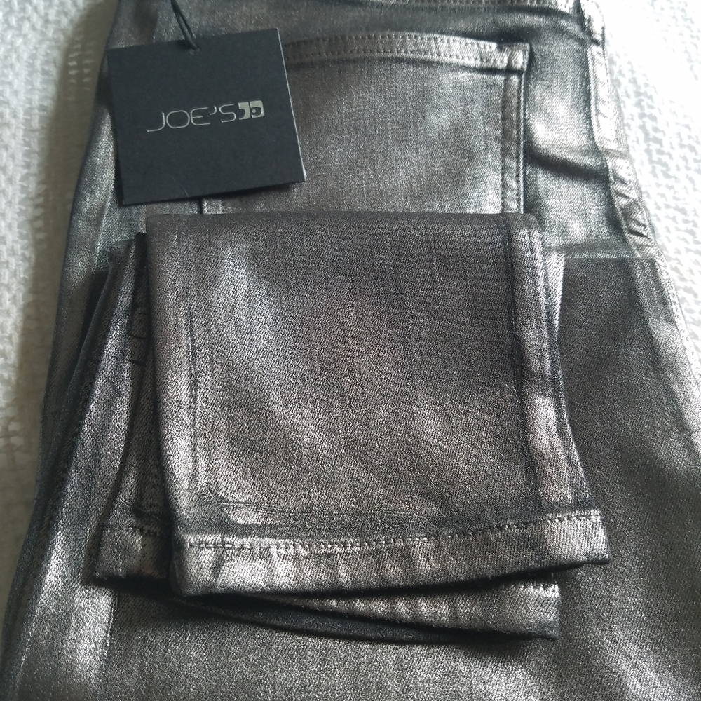 Joe's Jean's Silver The Charlie foil Skinny jeans PLEASE READ - Picture 8 of 16